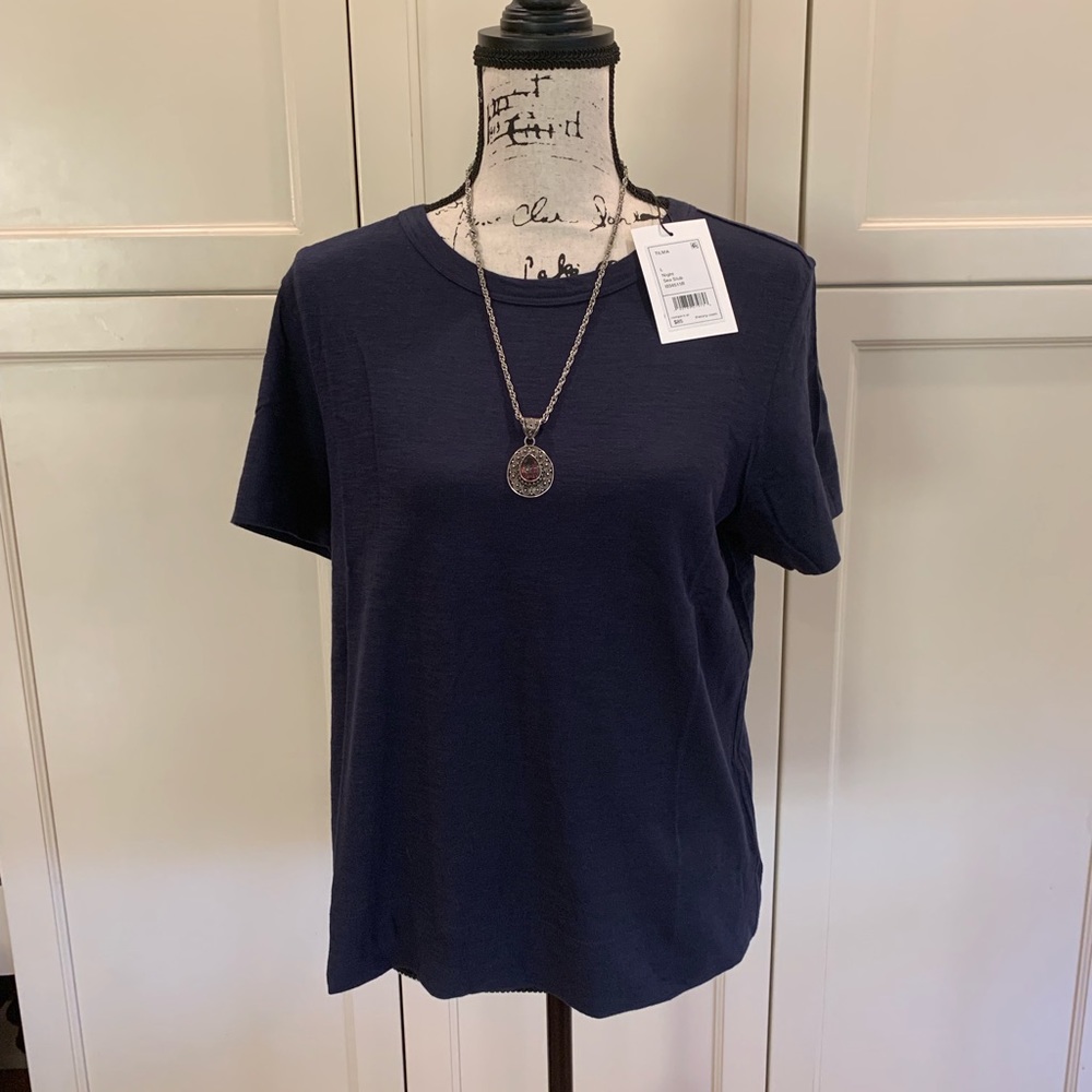 NWT Theory size L Night Sea Slub shirt.